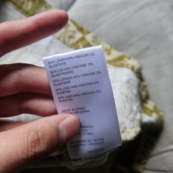 URBAN OUTFITTERS Freya Linen Collared Mini Dress Green Sun XS UO NWT - Picture 10 of 11